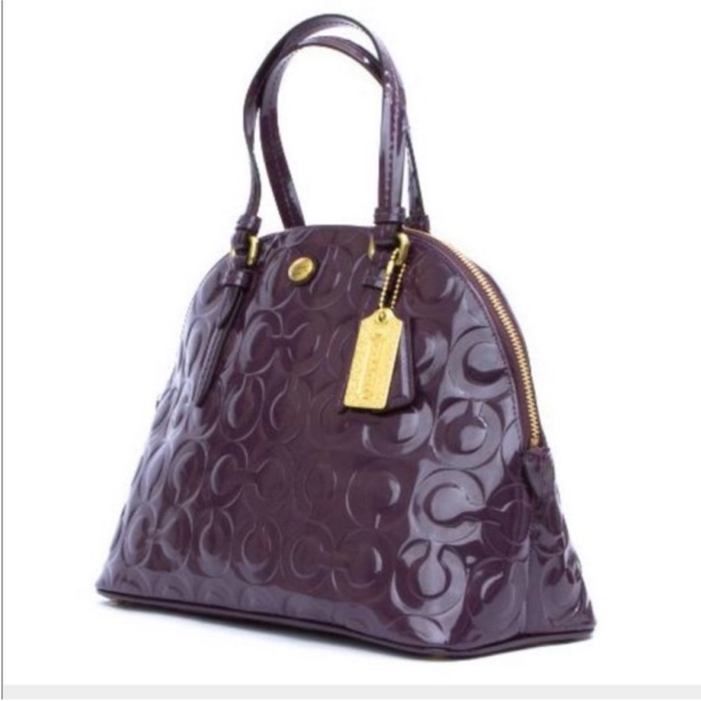 Coach Authentic Plum Patient Leather